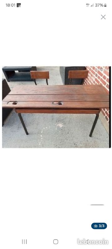 Ancien bureau ecolier (image 3)