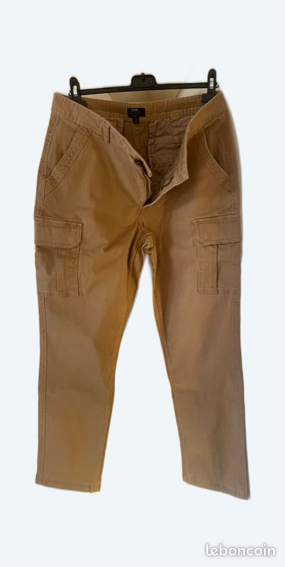 Pantalón Cargo Kiabi Pantalon Homme Pantalon Uni Multipoches Avec