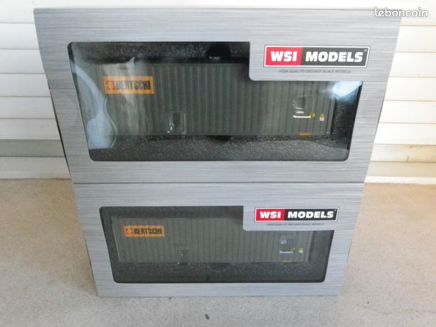 Lot De 2 Containers 40 Ft échelle 1/50 - WSI Conrad Drake - Maquette Boîte Orange