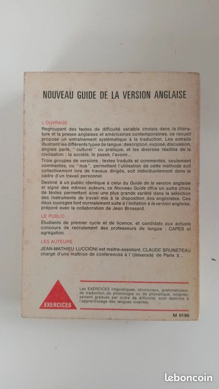 Livre nouveau guide de la version anglaise collection u (image 2)