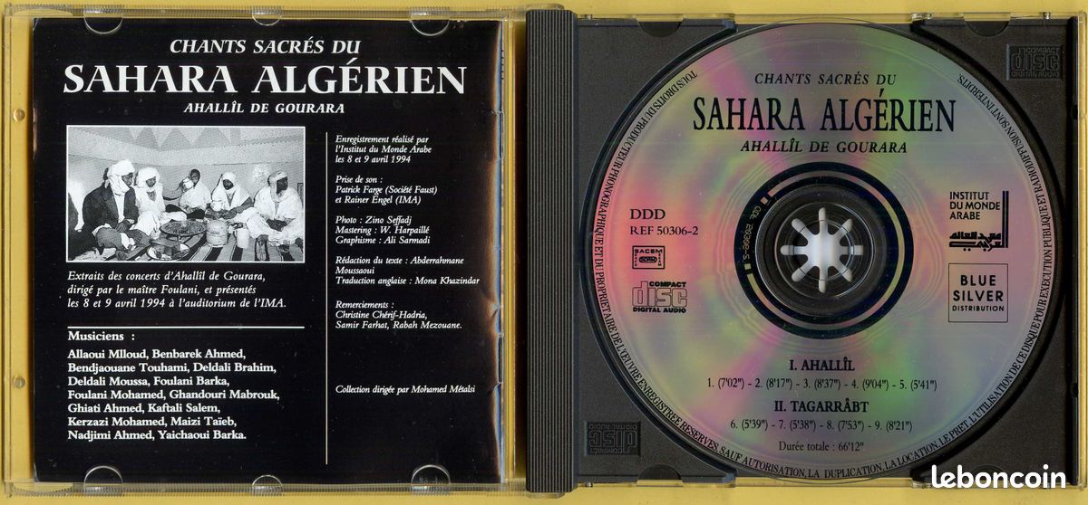 Ahallîl de Gourara " Chants sacrés du Sahara algérien " (CD Album) (image 3)