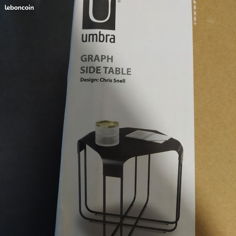 Bout de canape table basse noire umbra (image 1)