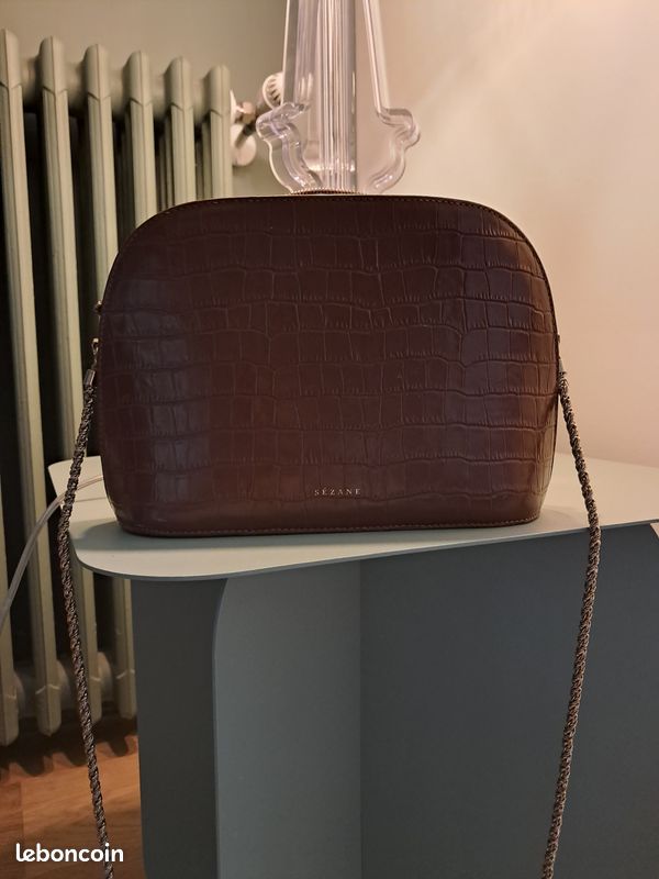 Sac SEZANE VICTOR marron croco Accessoires Bagagerie