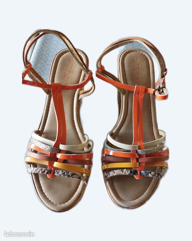 Pieds Larges Chaussure CompensÃ©e Ã©tÃ© Femme Sandales Texto Femme