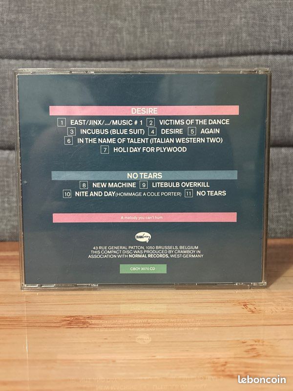 Tuxedomoon - Desire - CD Belge (image 2)