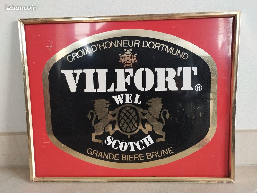 Affiche pancarte publicitaire Bière allemande "Vilfort" Dortmund déco (image 1)