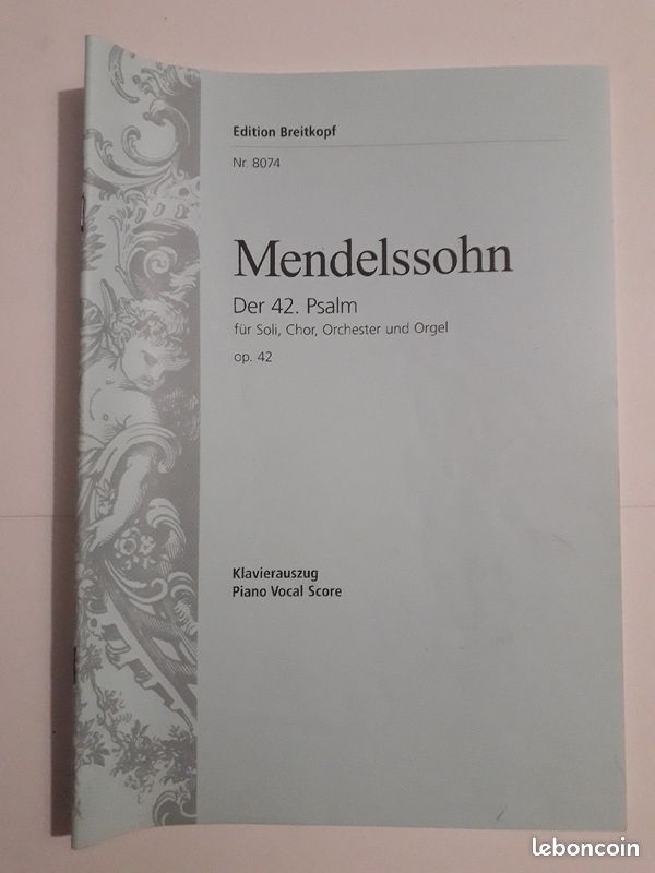 Partition - FÉLIX MENDELSSOHN BARTHOLDY - Der 42 Psalm (image 1)