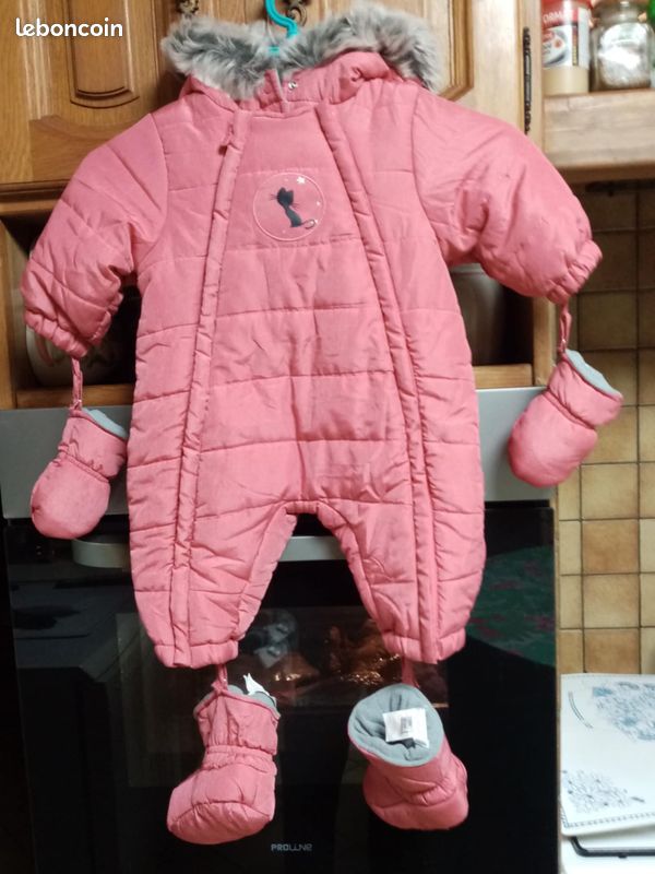 Doudoune bébé 6mois rose (image 1)