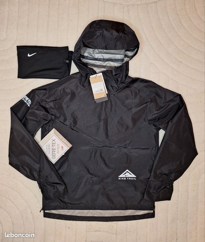 Veste running trail gore tex Nike Essential Noire XS Sport
