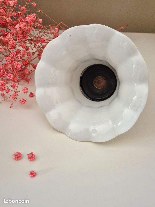 Étouffoir / Éteignoir à bougie ancien en porcelaine XIXe siècle (image 4)