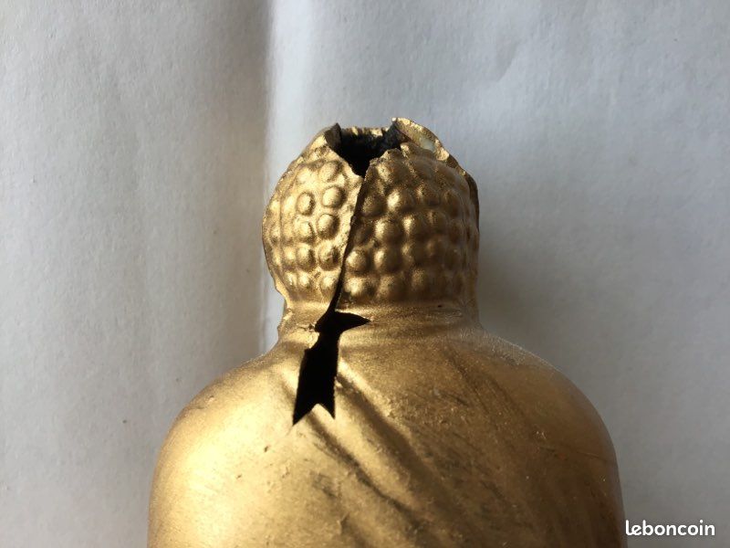 Support boudha doré pour encens (image 4)