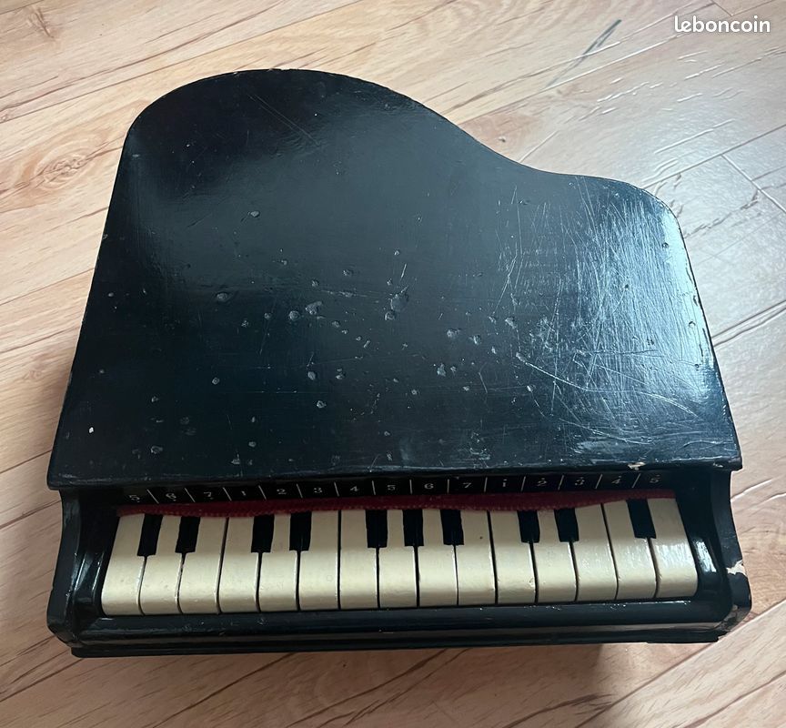 Piano En Bois Vintage Lucky Années 1950 - Jouet Musical Enfant Rétro - Occasion