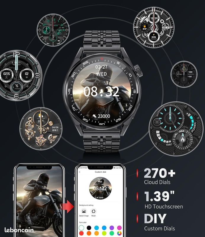 Montre connectée avec appel Bluetooth OptiTrack Connect