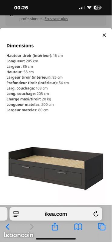Lit brimnes IKEA (image 4)