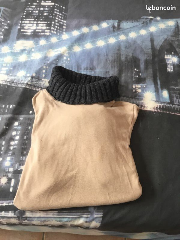 Pull femme Col et Poignées roulés en Laine .Très B E (image 5)