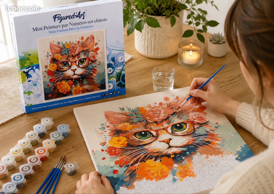 Kit Peinture Par Numéros LukFun – Souris Colorée 40x50 Cm, Acrylique, Sans Cadre – Débutants Et Enfants
