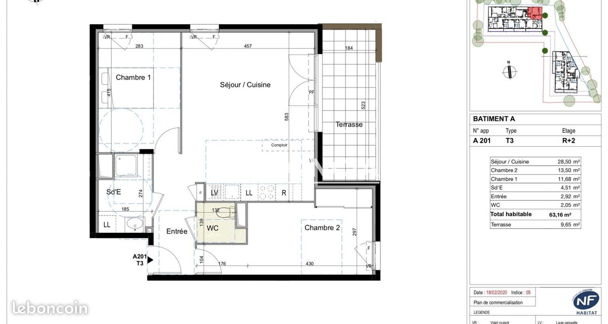 Appartement 3 pièces 63 m² · à Fréjus · 63 m² · 917 €/mois