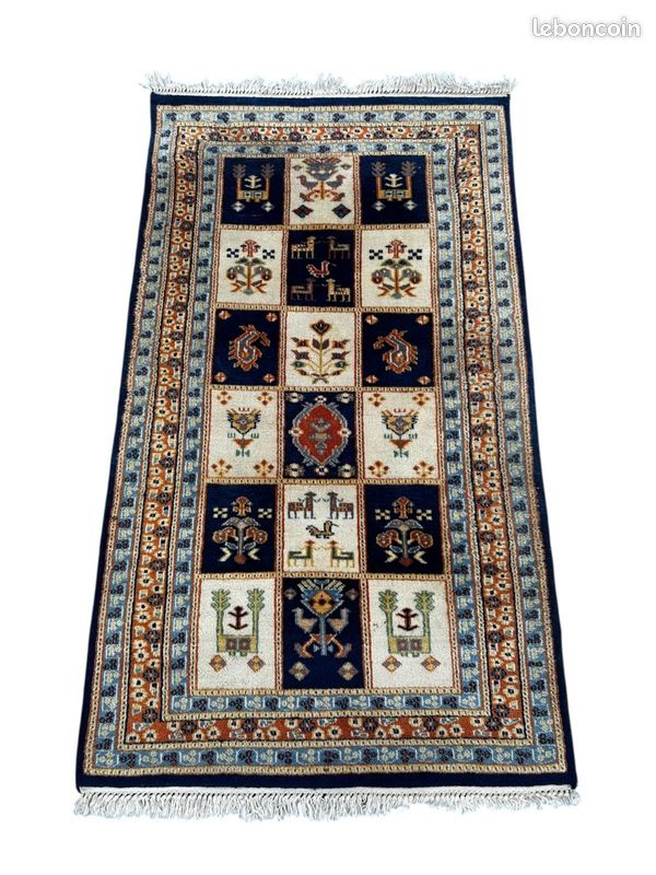 Tapis indien fait main 160cm x 93cm (image 1)