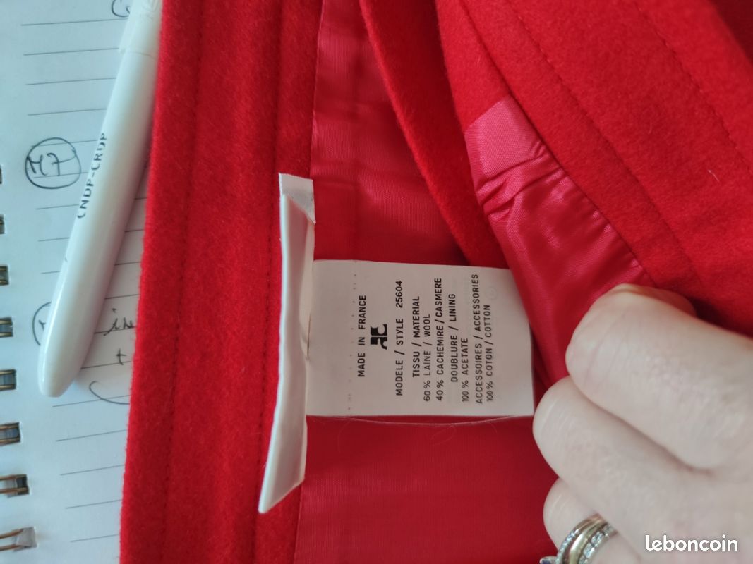 Jupe Courrèges laine et cachemire 36 vintage 90s (image 12)