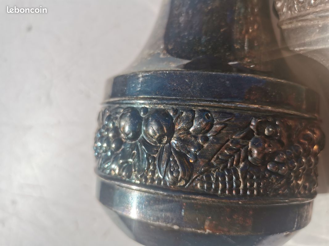 1 paire de vase métal argenté ancien (image 5)