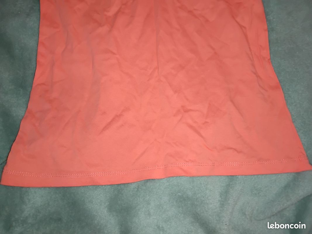 Débardeur orange col henley (image 5)