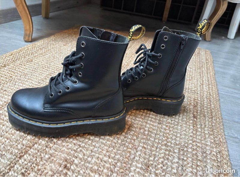 Jadon Doc Martens Toute Noir Dr Martens Boots Plateforme Jadon