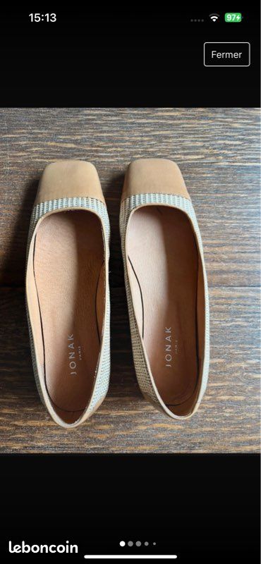 Ballerines plates beige JONAK Chaussures