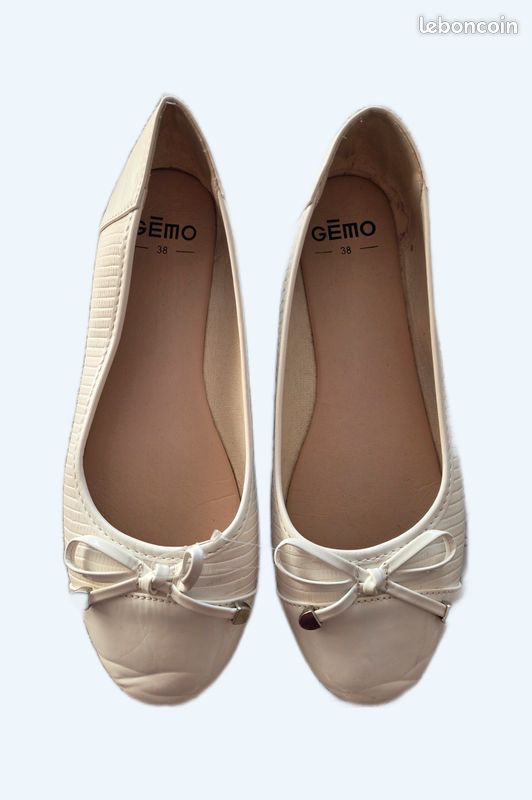 Ballerines blanches Gemo 38 (image 1)