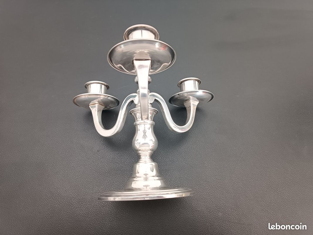 Chandelier de table Ercuis en métal argenté (image 3)