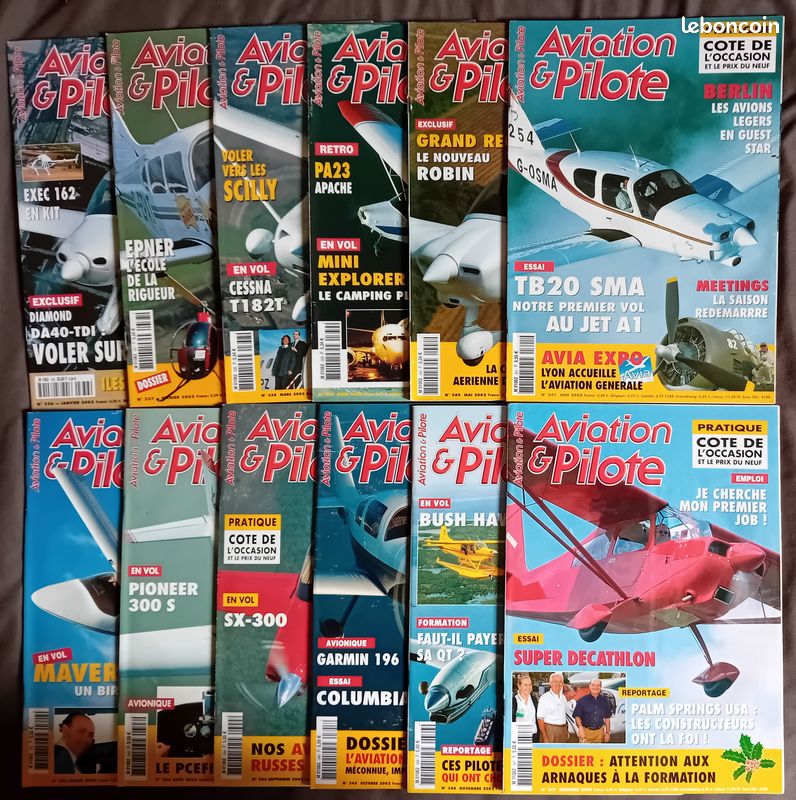 Model Aviation 2001, 2002, 2003 - 23 numéros - État parfait