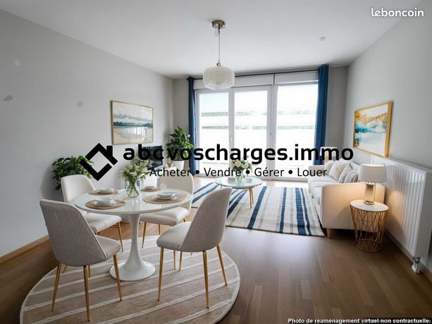 Appartement 2 chambres - 64 m² - avec garage, en centre ville