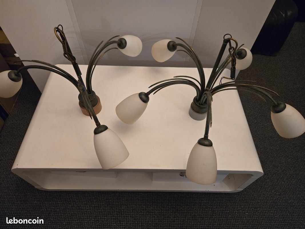 Lot de lustres vintage, design, style années 50-60, (image 16)