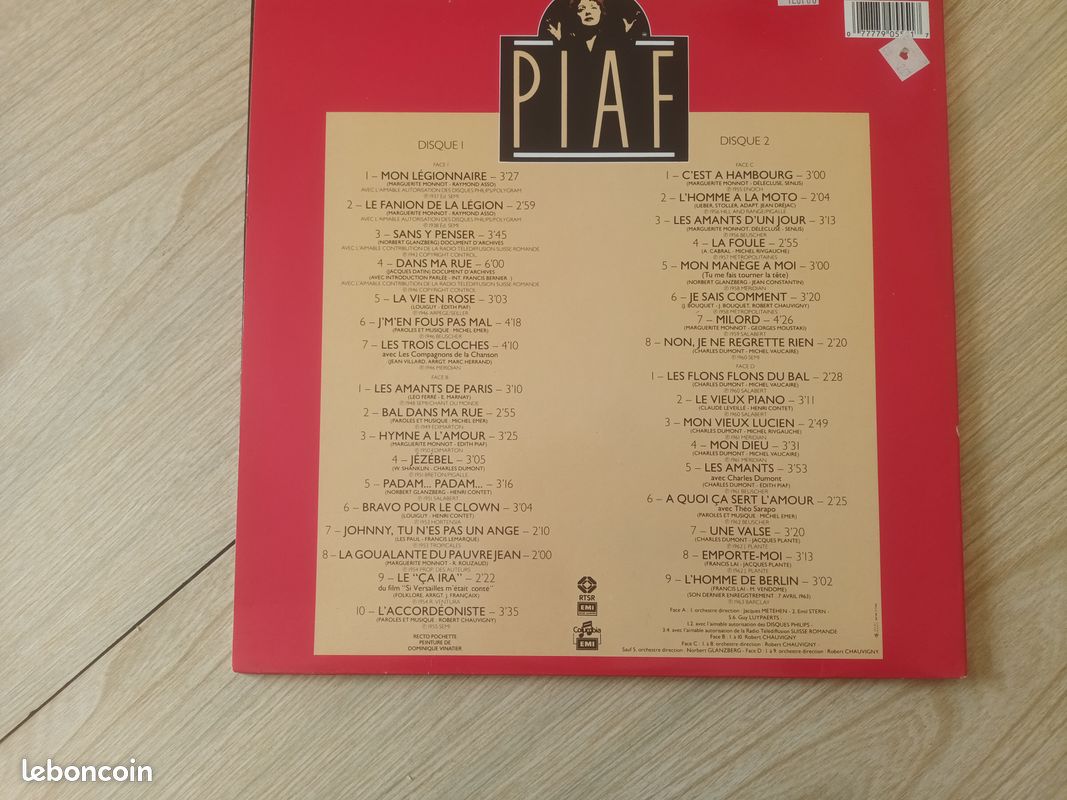 Disque vinyle 33T PIAF " 25ème anniversaire " (image 3)