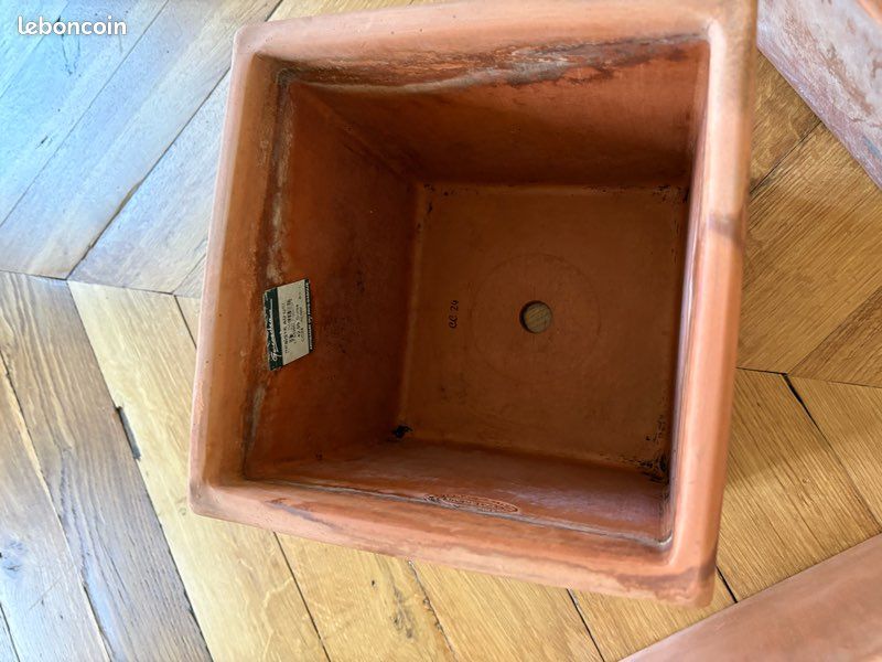Lot de 3 pots de fleurs en terre cuite (image 5)