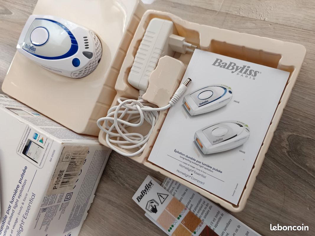 Épilateur Lumière Pulsée Babyliss D'occasion – 4 Réglages, 100 000 Flashes, Pour Poils Bruns à Noirs