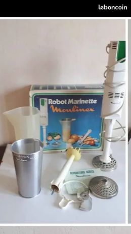 Robot Marinette Moulinex Vintage – Modèle 114 – Blanc – état Fonctionnel