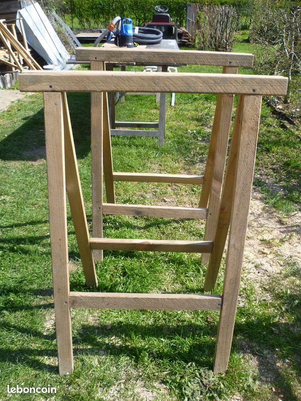 Treteaux bois ht 1.00m (image 2)