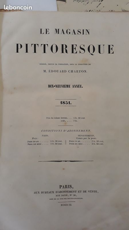 Lot 3 livres Le Magasin Pittoresque (image 5)