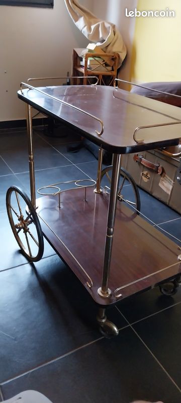 Desserte bar roulante vintage (image 1)
