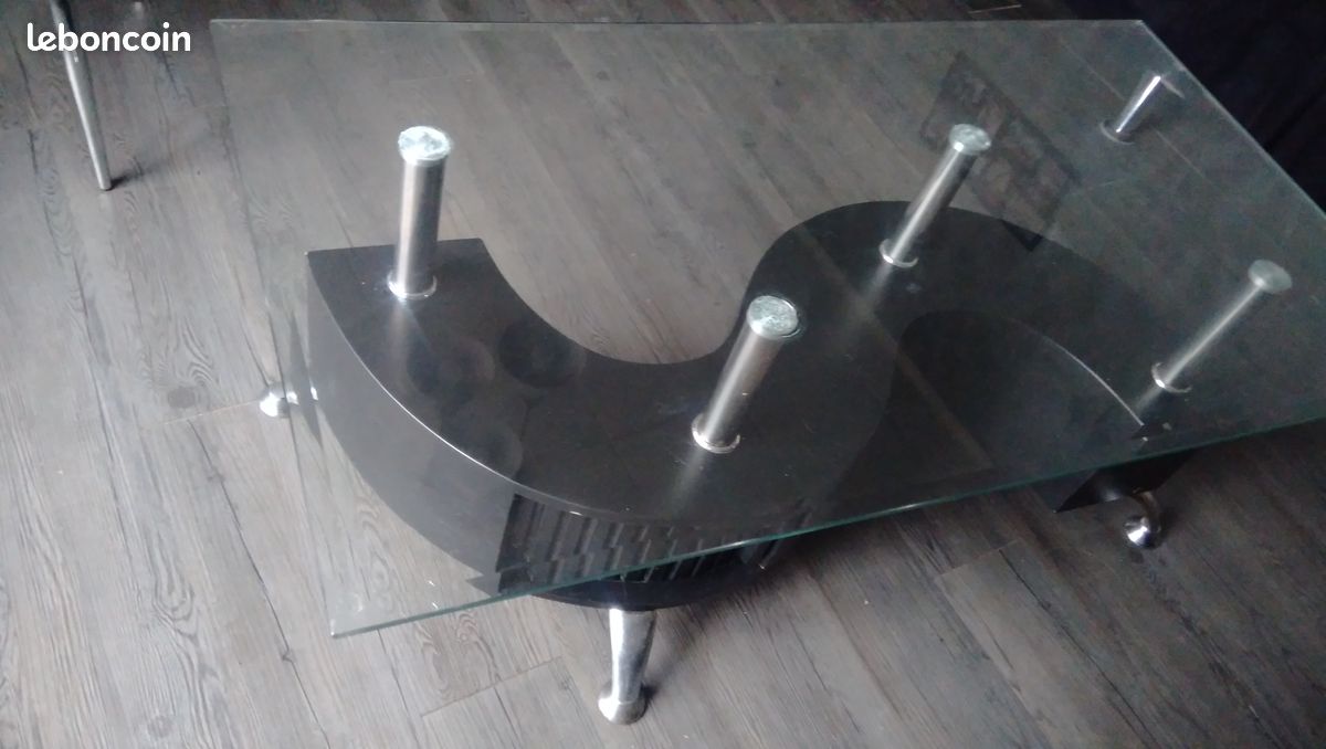 Table basse en verre (image 1)
