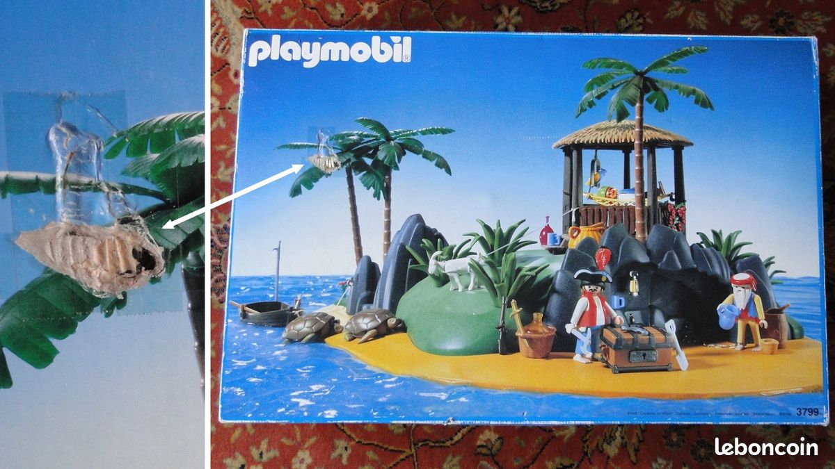 Playmobil 3862 - Naufragé, radeau et requin - Vintage - Complet mais sans l'emballage - Jeux & Jouets