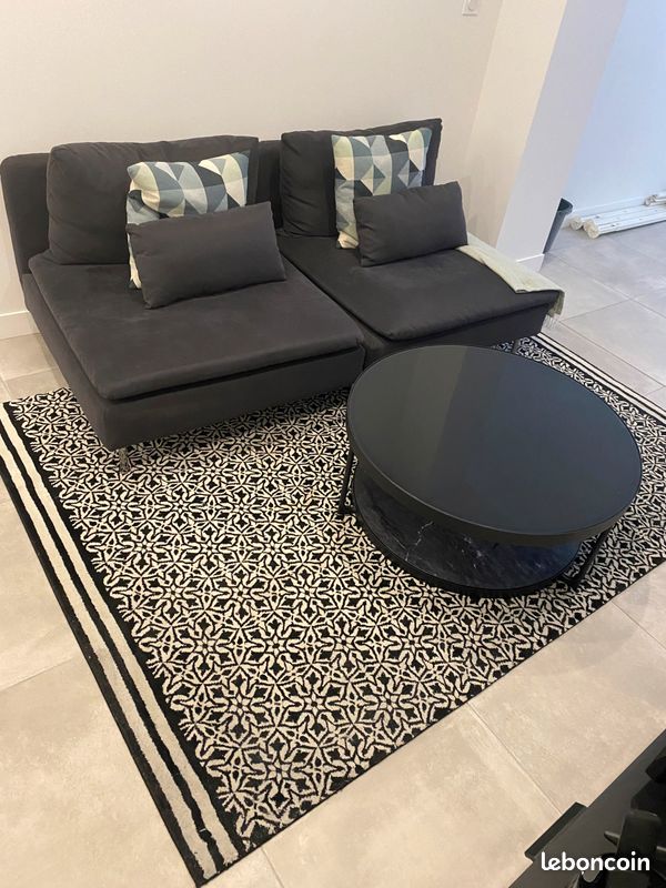 Table basse FROTORP verre + effet marbre (image 6)