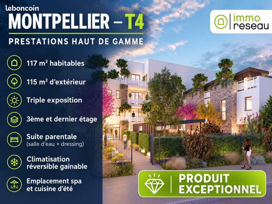 Appartement 4 pièces 117 m² · à Montpellier · 117 m² · 614 538 €