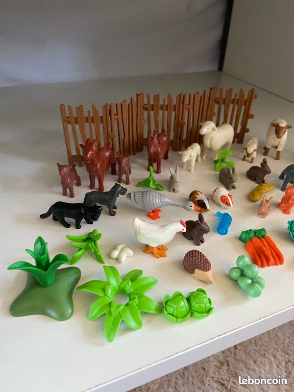 Figurine Playmobil Bouc Marron — Animal De Ferme Vintage, Occasion En Bon état