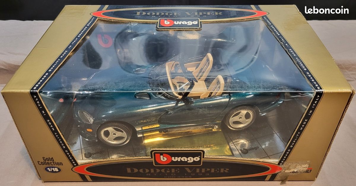 Dodge Viper RT-10 Cabriolet 1993 - Burago 1/18 - Collection - Jaune