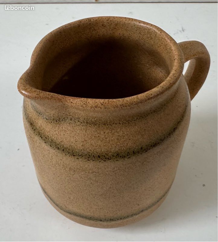 Saucier, 2 beurrier, pit à crème en gré de Sarreguemines (vintage). Cvaiss (image 4)