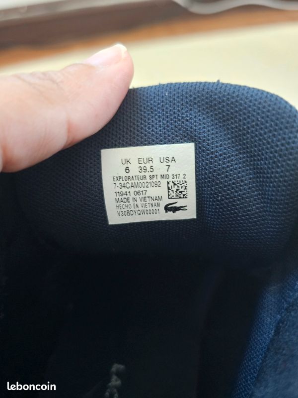 Basket homme/garcon lacoste 39.5 (image 10)