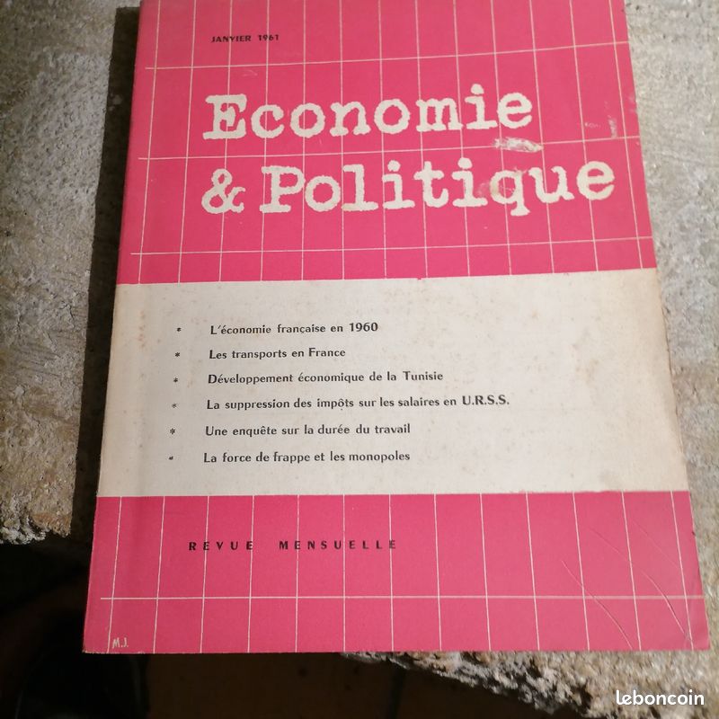 Lot de 10 numéros de la revue "économie et politique" (image 5)