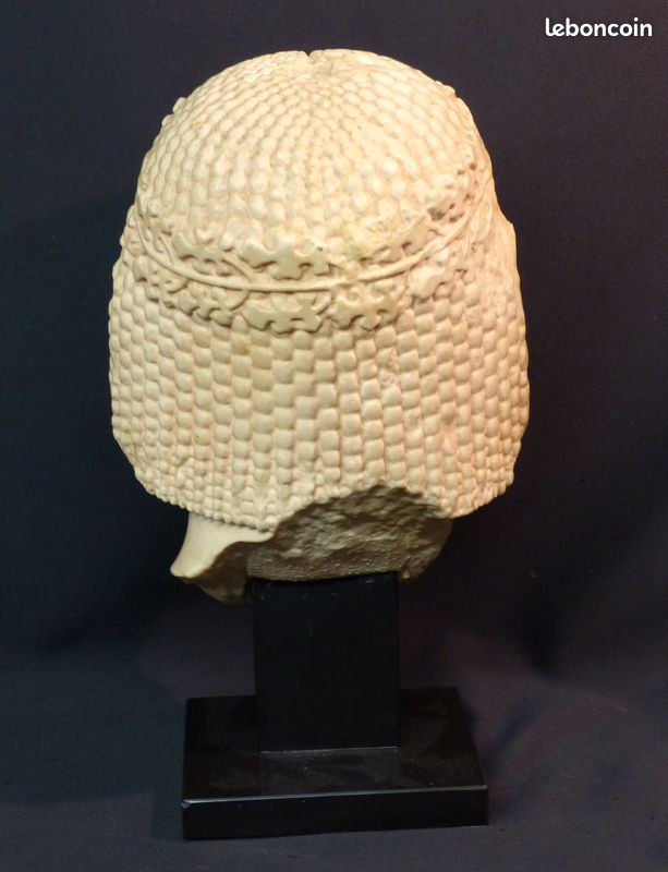 C très beau grand buste Chevalier Rampin d'après L'antique grecque 36cm Louvre (image 4)