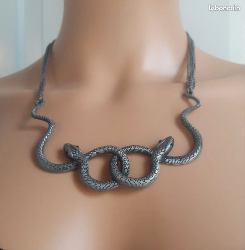 Collier Serpent Tout En Argent 925 Gravé - Bijou Neuf Avec étiquettes - Modèle C-AR-10